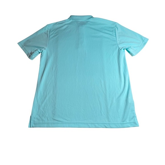 PGA TOUR Men's Tanager Turquoise Golf Polo Shirt Size L Sleeve Performance - Picture 4 of 6
